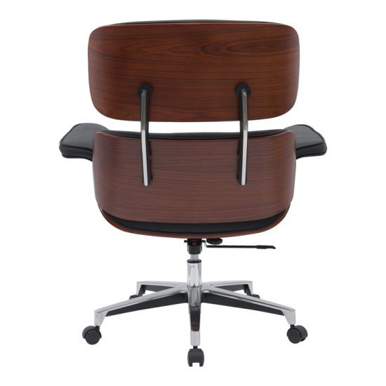 Καρέκλα γραφείου διευθυντή Kobane μαύρο pu-βάση χρωμίου 84x75x113.5εκ **