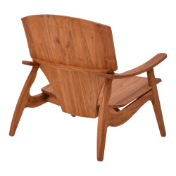 Πολυθρόνα Brazin φυσικό teak ξύλο 67x76x78.5εκ **