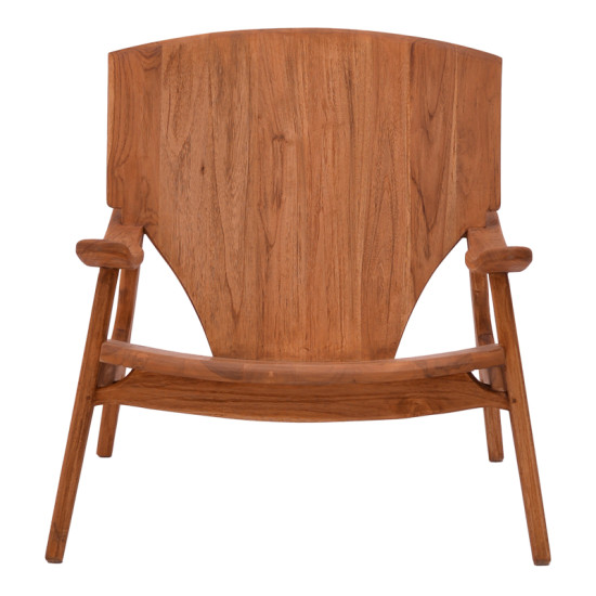 Πολυθρόνα Brazin φυσικό teak ξύλο 72x71x77εκ **