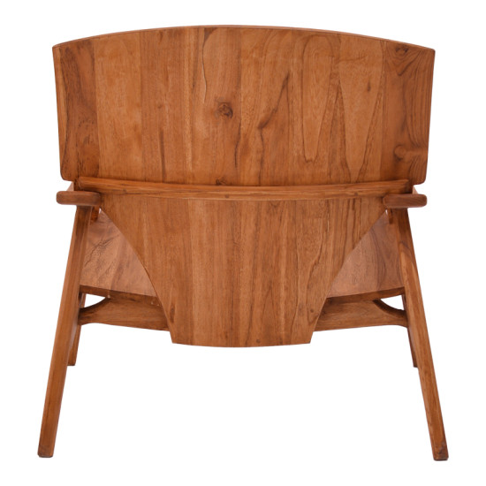 Πολυθρόνα Brazin φυσικό teak ξύλο 72x71x77εκ **