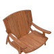 Πολυθρόνα Brazin φυσικό teak ξύλο 72x71x77εκ **