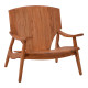 Πολυθρόνα Brazin φυσικό teak ξύλο 72x71x77εκ **
