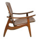 Πολυθρόνα Brazin καρυδί teak ξύλο 72x71x77εκ **