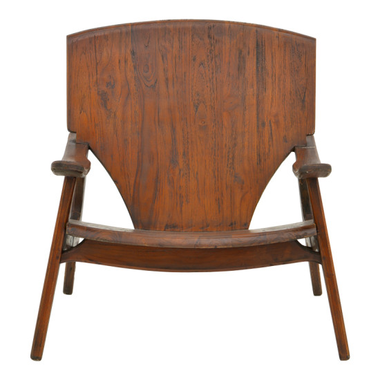 Πολυθρόνα Brazin καρυδί teak ξύλο 72x71x77εκ **