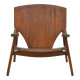 Πολυθρόνα Brazin καρυδί teak ξύλο 72x71x77εκ **