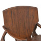 Πολυθρόνα Brazin καρυδί teak ξύλο 72x71x77εκ **