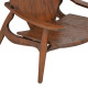 Πολυθρόνα Brazin καρυδί teak ξύλο 72x71x77εκ **