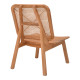 Πολυθρόνα Viborg φυσικό teak ξύλο-φυσικό rattan 60x75x87εκ **