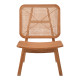 Πολυθρόνα Viborg φυσικό teak ξύλο-φυσικό rattan 60x75x87εκ **