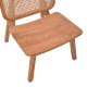 Πολυθρόνα Viborg φυσικό teak ξύλο-φυσικό rattan 60x75x87εκ **