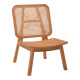 Πολυθρόνα Viborg φυσικό teak ξύλο-φυσικό rattan 60x75x87εκ **