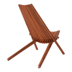 Πολυθρόνα Phoenox πτυσσόμενη φυσικό teak ξύλο 65x90x87εκ **