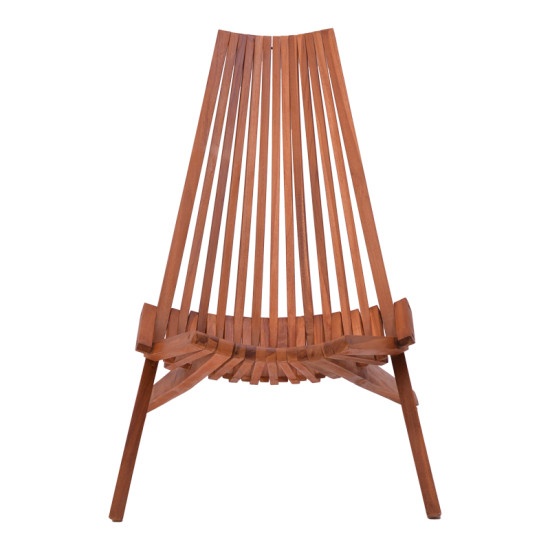 Πολυθρόνα Phoenox πτυσσόμενη φυσικό teak ξύλο 101x63x80εκ **