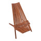Πολυθρόνα Phoenox πτυσσόμενη φυσικό teak ξύλο 101x63x80εκ **