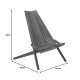 Πολυθρόνα Phoenox πτυσσόμενη φυσικό teak ξύλο 101x63x80εκ **