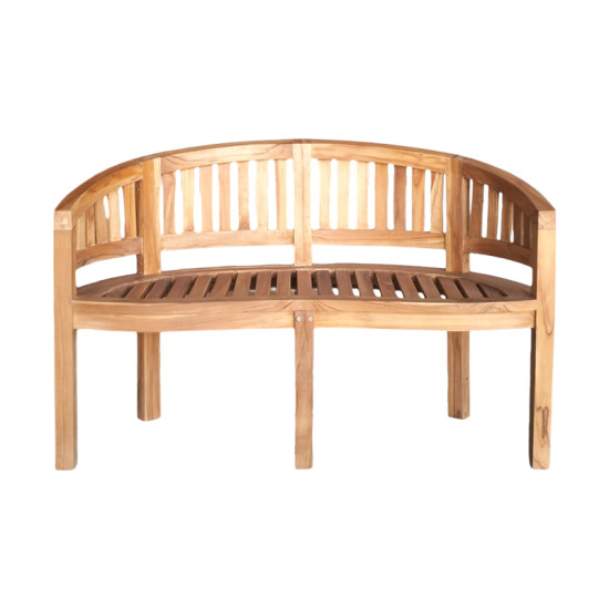 Καναπές διθέσιος Coren φυσικό teak ξύλο 130x61x87εκ **