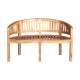 Καναπές διθέσιος Coren φυσικό teak ξύλο 130x61x87εκ **