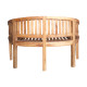 Καναπές διθέσιος Coren φυσικό teak ξύλο 130x61x87εκ **