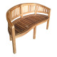 Καναπές διθέσιος Coren φυσικό teak ξύλο 130x61x87εκ **