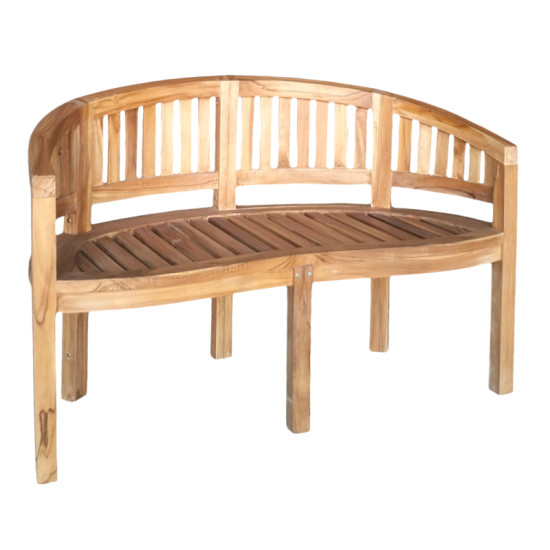 Καναπές διθέσιος Coren φυσικό teak ξύλο 130x61x87εκ **