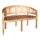 Καναπές διθέσιος Coren φυσικό teak ξύλο 130x61x87εκ **