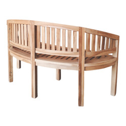 Καναπές τριθέσιος Coren φυσικό teak ξύλο 150x61x87εκ ** Καναπές τριθέσιος Coren φυσικό teak ξύλο 150x61x87εκ **