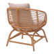 Armchair Caxen  natural rattan-white pillow 72x63x75cm **