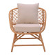 Armchair Caxen  natural rattan-white pillow 72x63x75cm **
