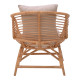 Armchair Caxen  natural rattan-white pillow 72x63x75cm **