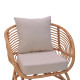 Armchair Caxen  natural rattan-white pillow 72x63x75cm **