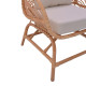 Armchair Caxen  natural rattan-white pillow 72x63x75cm **