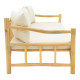 Καναπές Roziana φυσικό teak ξύλο 210x100x80εκ **