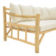 Καναπές Roziana φυσικό teak ξύλο 210x100x80εκ **