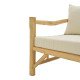 Καναπές Roziana φυσικό teak ξύλο 210x100x80εκ **