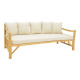 Καναπές Roziana φυσικό teak ξύλο 210x100x80εκ **