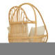 Κρεμαστή κούνια Jorg φυσικό rattan-κρεμ μαξιλάρι 80x59x105εκ **