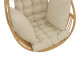 Κρεμαστή κούνια Jorg φυσικό rattan-κρεμ μαξιλάρι 80x59x105εκ **