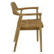 Πολυθρόνα Denverone φυσικό teak ξύλο και ψάθα 57x54x79εκ **