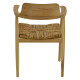 Πολυθρόνα Denverone φυσικό teak ξύλο και ψάθα 57x54x79εκ **