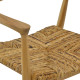 Πολυθρόνα Denverone φυσικό teak ξύλο και ψάθα 57x54x79εκ **