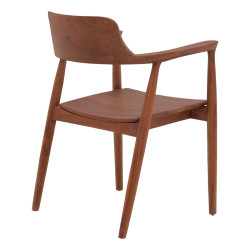 Πολυθρόνα Jambene teak ξύλο σε καρυδί απόχρωση 57x54x79εκ **