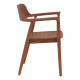 Πολυθρόνα Jambene teak ξύλο σε καρυδί απόχρωση 57x54x79εκ **
