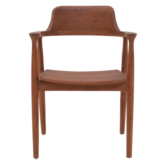 Πολυθρόνα Jambene teak ξύλο σε καρυδί απόχρωση 57x54x79εκ **