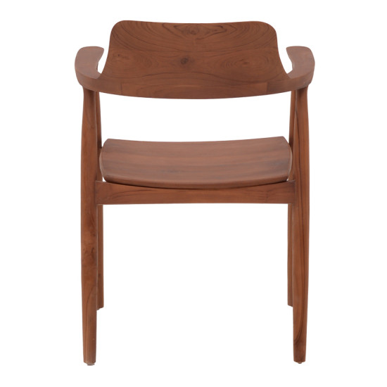 Πολυθρόνα Jambene teak ξύλο σε καρυδί απόχρωση 57x54x79εκ **
