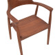 Πολυθρόνα Jambene teak ξύλο σε καρυδί απόχρωση 57x54x79εκ **