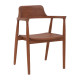 Πολυθρόνα Jambene teak ξύλο σε καρυδί απόχρωση 57x54x79εκ **