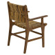 Πολυθρόνα Refane φυσικό teak ξύλο-ψάθα 55x60x85εκ **