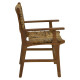 Πολυθρόνα Refane φυσικό teak ξύλο-ψάθα 55x60x85εκ **