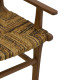Πολυθρόνα Refane φυσικό teak ξύλο-ψάθα 55x60x85εκ **