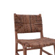 Καρέκλα Refane σκελετός teak ξύλο με ψάθα σε καρυδί απόχρωση 50x58x85εκ **